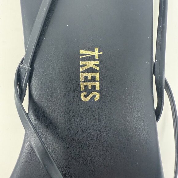 TKEES Square Toe Millie Sandals Women's US 9 EU 40 Black Leather Dainty Straps - Picture 6 of 11